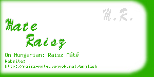 mate raisz business card