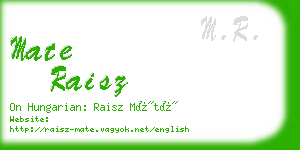 mate raisz business card
